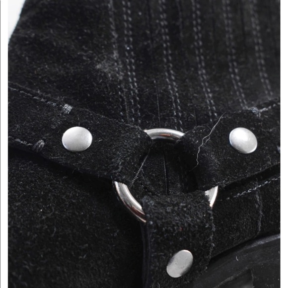 ALL SAINTS BLACK SUEDE ANKLE BOOTIES - Picture 8 of 16